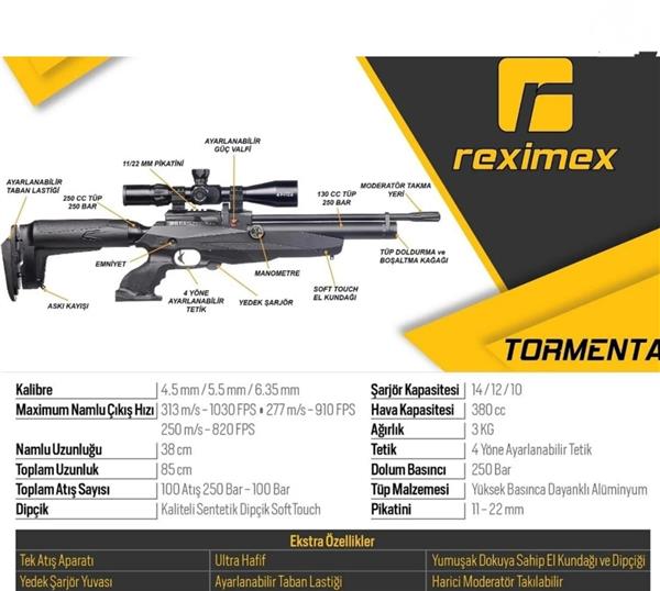 Reximex Tormenta PCP 5.5mm Havalı Tüfek